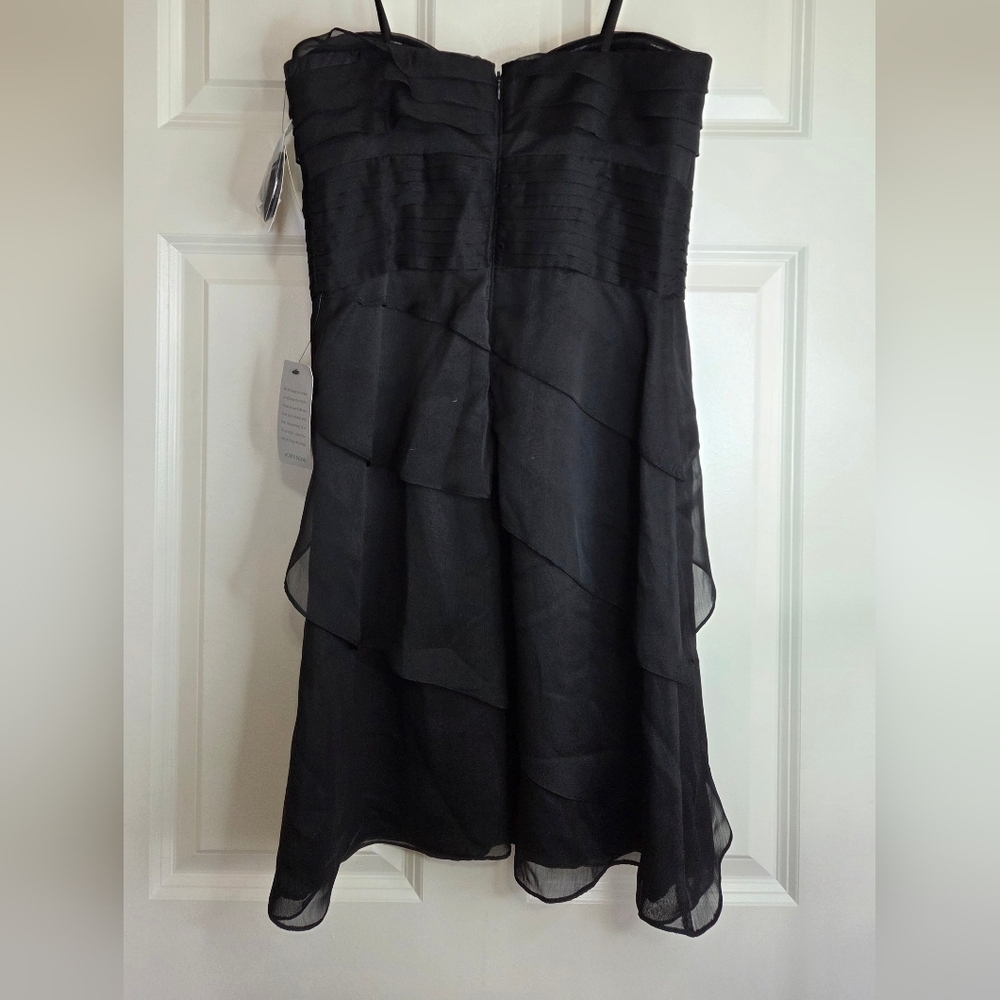 Adrianna Papell Evening Strapless Tiered Cocktail Dress - Size 6 - Picture 3 of 11